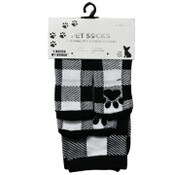 Wholesale - 2PK PET AND PEOPLE BLACK PLAIDS MATCHING SOCKS SETS C/P 36, UPC: 400300297634